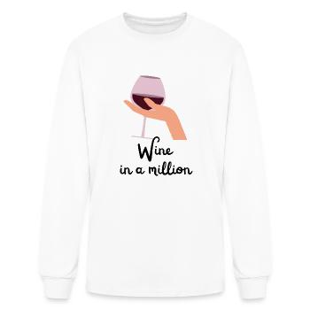 Wine In A Million - Men's Long Sleeve T-Shirt - white - Front