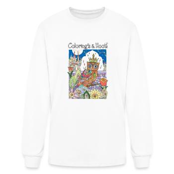 Coloring s a Hoot Royal Owl - Men's Long Sleeve T-Shirt - white - Front