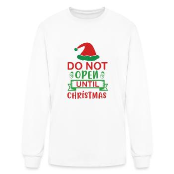 Do not open until christmas - Men's Long Sleeve T-Shirt - white - Front