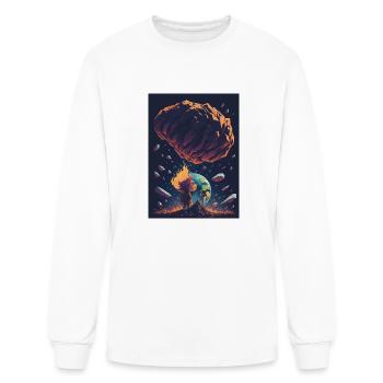 Comet towards earth - Men's Long Sleeve T-Shirt - white - Front