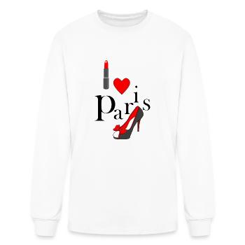 I Love Paris France - Men's Long Sleeve T-Shirt - white - Front