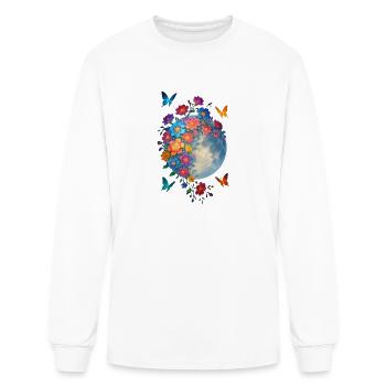 Lunar Bloom - Men's Long Sleeve T-Shirt - white - Front