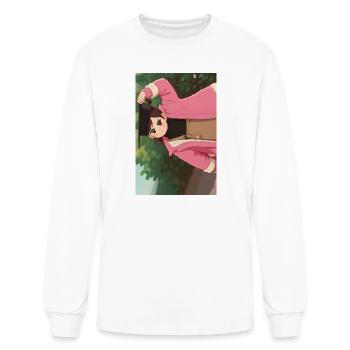 Anime Grad Heroine in Pink Coat - Men's Long Sleeve T-Shirt - white - Front