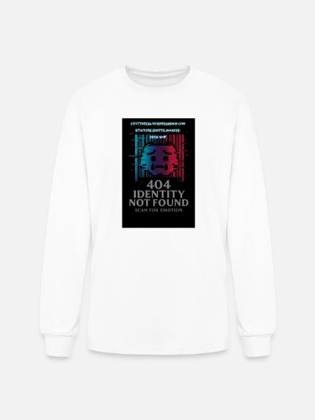 404 Identity Not Found Glitch - Men's Long Sleeve T-Shirt - white