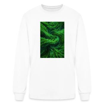 Emerald Fur Swirl - Men's Long Sleeve T-Shirt - white - Front