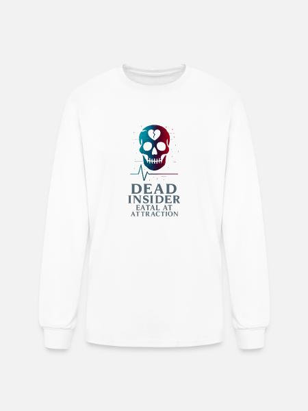 Dead Insider Skull Gradient - Men's Long Sleeve T-Shirt - white