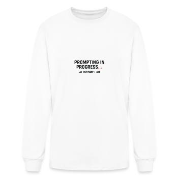 Prompting in Progress AI Lab - Men's Long Sleeve T-Shirt - white - Front