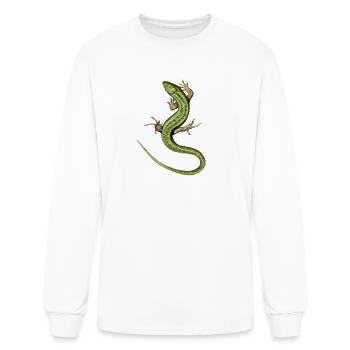 Emerald Salamander Illustration - Men's Long Sleeve T-Shirt - white - Front
