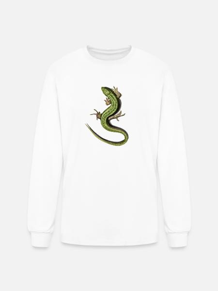 Verdant Salamander Swirl - Men's Long Sleeve T-Shirt - white