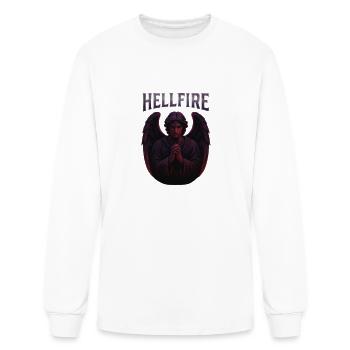 HELLFIRE Fallen Angel – Dark Aesthetic Gothic Art - Men's Long Sleeve T-Shirt - white - Front