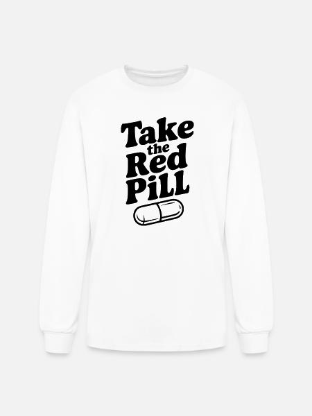 Take the Red Pill - Men's Long Sleeve T-Shirt - white