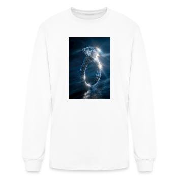 Diamond Sparkle Ring - Men's Long Sleeve T-Shirt - white - Front