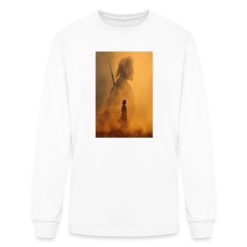 Amber Fog Samurai Silhouette - Men's Long Sleeve T-Shirt - white - Front