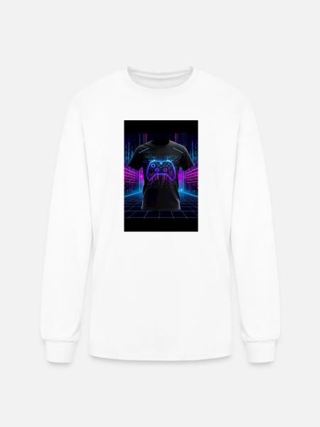 Neon Circuit Controller - Men's Long Sleeve T-Shirt - white