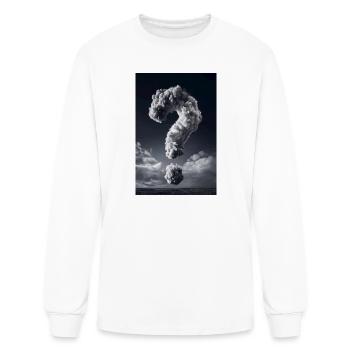 Nebulous Question Mark - Men's Long Sleeve T-Shirt - white - Front