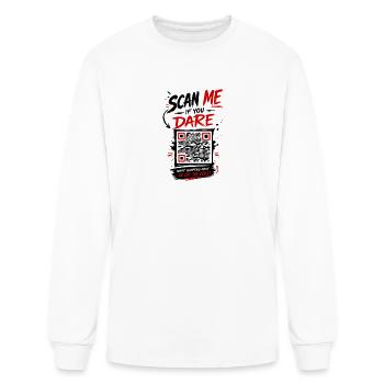 Scan me if Dare Tshirt - Men's Long Sleeve T-Shirt - white - Front