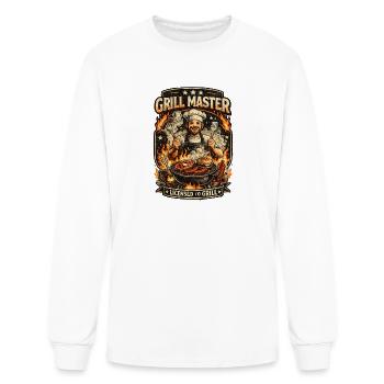 Funny Grill Master BBQ Lover Vintage Design - Men's Long Sleeve T-Shirt - white - Front