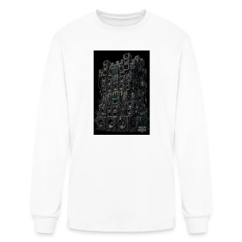 fortress_wall_with_logo - Men's Long Sleeve T-Shirt - white - Front