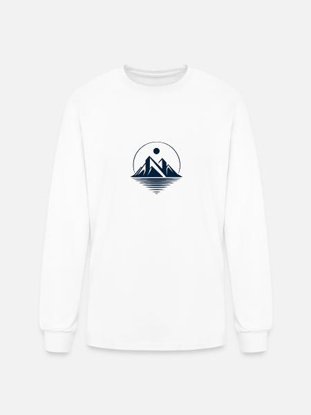 Mountain Reflection - Men's Long Sleeve T-Shirt - white