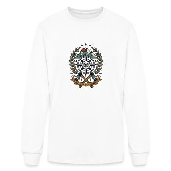 Born to Hike Mountain Crest - Men's Long Sleeve T-Shirt - white - Front