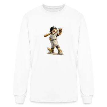Baseball Cat Bat Hero - Men's Long Sleeve T-Shirt - white - Front
