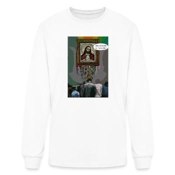 Believing Is Seeing Money Frame - Men's Long Sleeve T-Shirt - white - Front