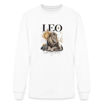 Vintage Leo Zodiac Birthday Gift Astrology Lion - Men's Long Sleeve T-Shirt - white - Front