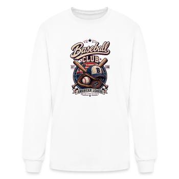 Vintage Baseball Club Emblem - Men's Long Sleeve T-Shirt - white - Front