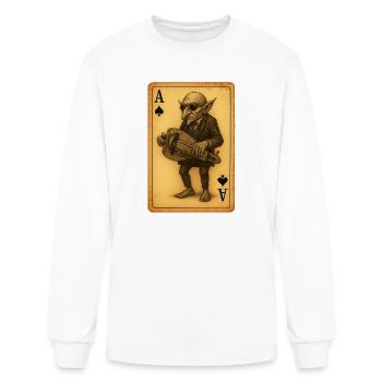 Steampunk Goblin Ace Card - Men's Long Sleeve T-Shirt - white - Front