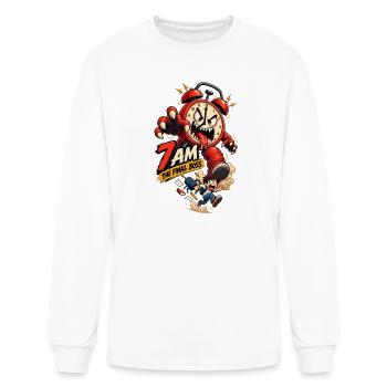 Final Boss Alarm Clock Chase - Men's Long Sleeve T-Shirt - white - Front