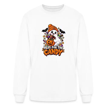 Candy Ghost Halloween Cheer - Men's Long Sleeve T-Shirt - white - Front