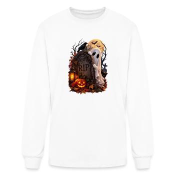 Moonlit Ghost at Tombstone Halloween - Men's Long Sleeve T-Shirt - white - Front