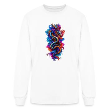 Neon Dragon Blaze - Men's Long Sleeve T-Shirt - white - Front