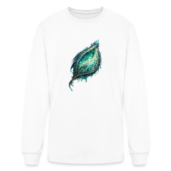 Aqueous Lattice Leaf Jewel - Men's Long Sleeve T-Shirt - white - Front