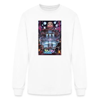 Neo Tokyo Waterfall Night - Men's Long Sleeve T-Shirt - white - Front