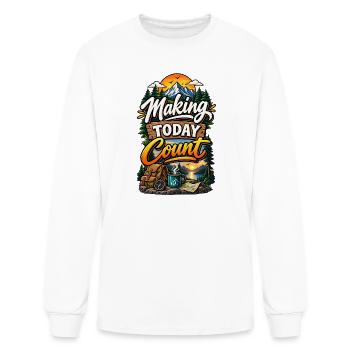 Making Today Count: Outdoor Adventure - Men's Long Sleeve T-Shirt - white - Front