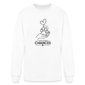 Second Chances Paw Rescue Heart - Men's Long Sleeve T-Shirt - white - Front