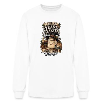 Sourdough Baking Witch Tee - Men's Long Sleeve T-Shirt - white - Front