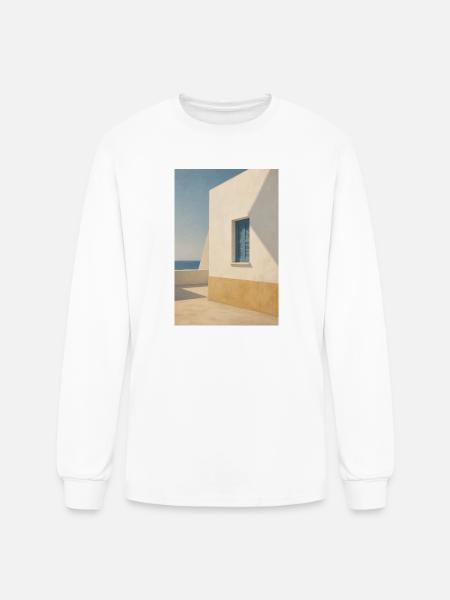 Mediterranean Light by the Sea - Men's Long Sleeve T-Shirt - white