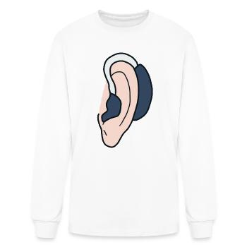 Hearing aid Hearing impaired, deaf - Men's Long Sleeve T-Shirt - white - Front