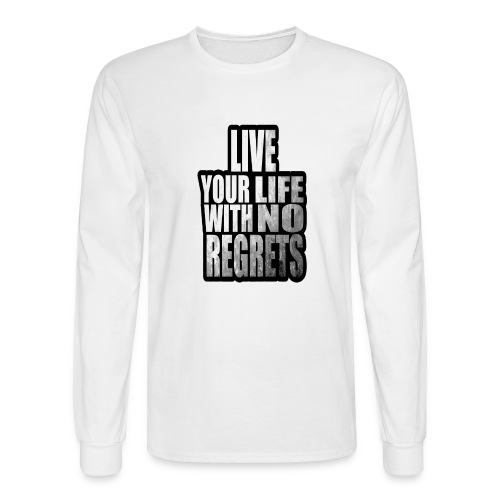 Live Your Life With No Regrets T-shirt (Black) - Men's Long Sleeve T-Shirt
