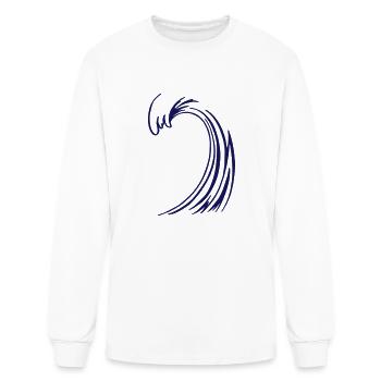 Surf Wave 1c - Men's Long Sleeve T-Shirt - white - Front