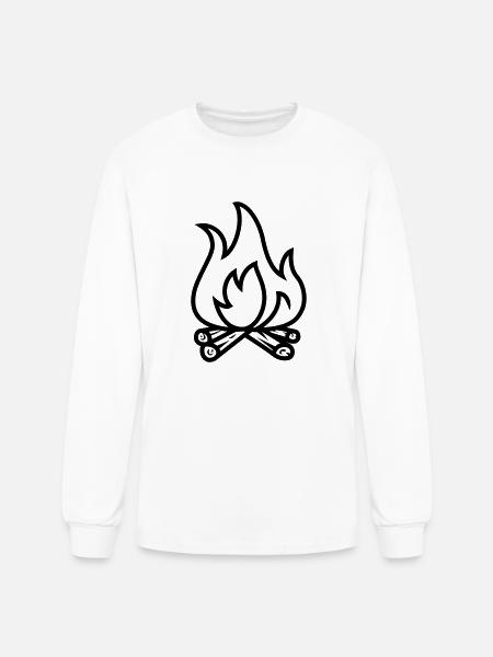 bonfire - Men's Long Sleeve T-Shirt - white