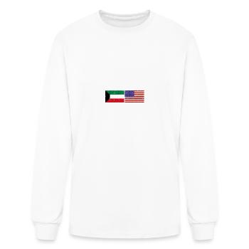 I May Live In The Usa But My Story Began In Kuwait - Men's Long Sleeve T-Shirt - white - Front