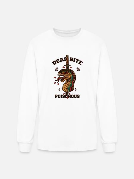 Snake And Dagger - Men's Long Sleeve T-Shirt - white