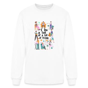I do a lot of a lot of things activity version - Men's Long Sleeve T-Shirt - white - Front