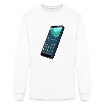 A pixel art of a mobile - Men's Long Sleeve T-Shirt - white - Front