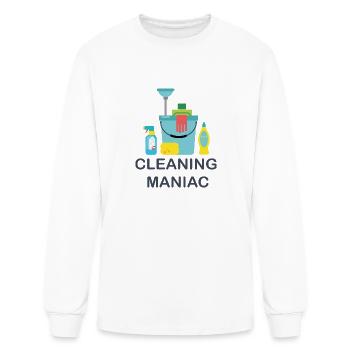 Cleaning maniac - Men's Long Sleeve T-Shirt - white - Front