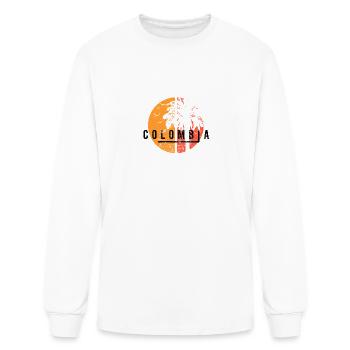 Artistic Colombia Cool Palm Tree Vacation Souvenir - Men's Long Sleeve T-Shirt - white - Front