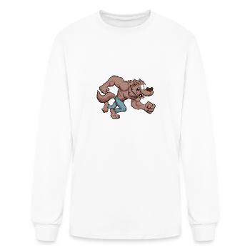 Running Werewolf - Men's Long Sleeve T-Shirt - white - Front